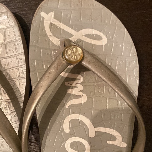 SAM Edelman Women’s Gray Flip Flops Size 6.5 - Picture 2 of 4